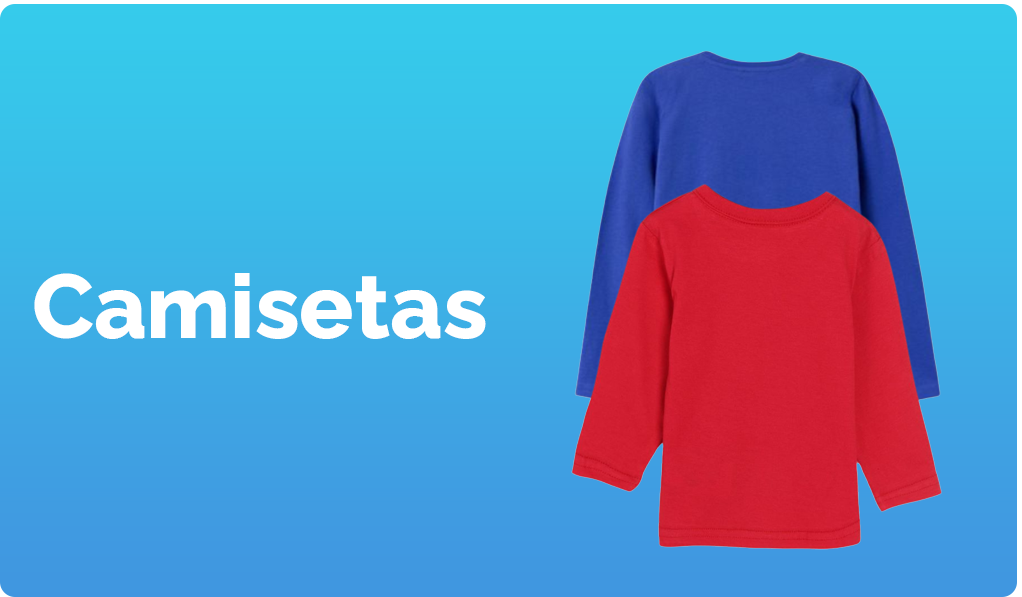 Camisetas de algodón manga larga para niños y niñas - Pack de 3